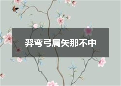羿弯弓属矢那不中