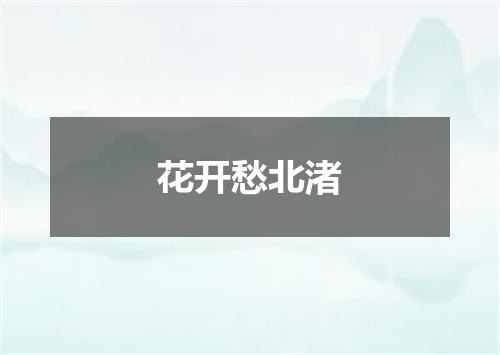 花开愁北渚