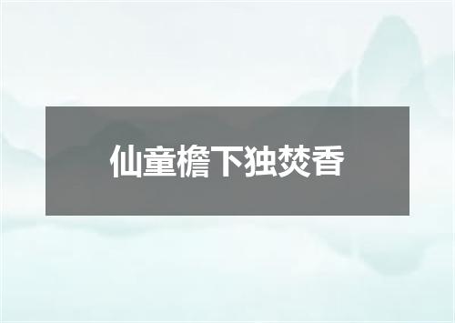 仙童檐下独焚香