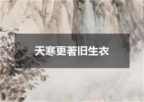 天寒更著旧生衣