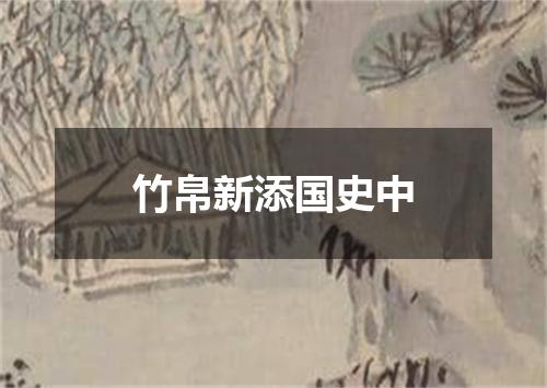 竹帛新添国史中