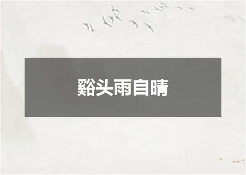 谿头雨自晴