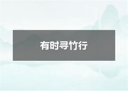 有时寻竹行