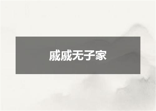 戚戚无子家