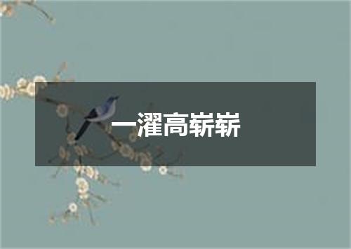 一濯高崭崭