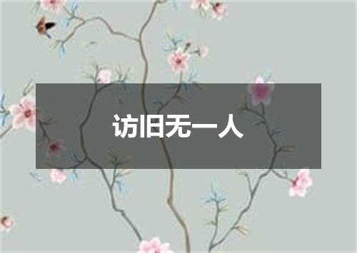 访旧无一人