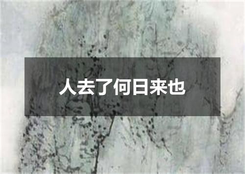 人去了何日来也