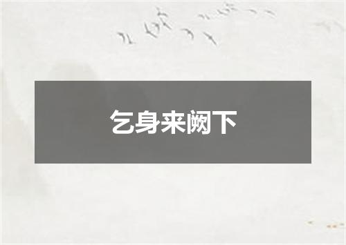 乞身来阙下