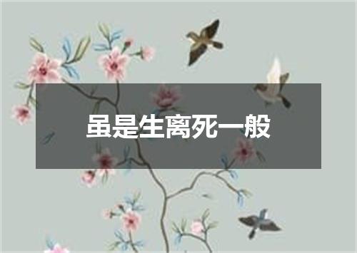 虽是生离死一般