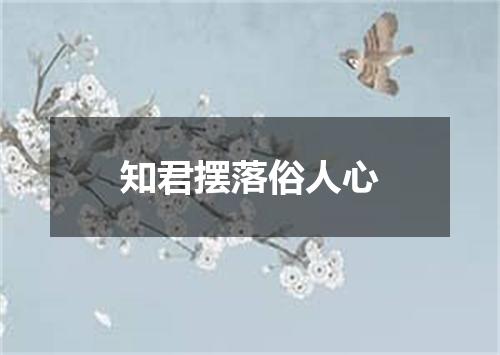 知君摆落俗人心