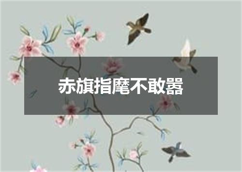 赤旗指麾不敢嚣
