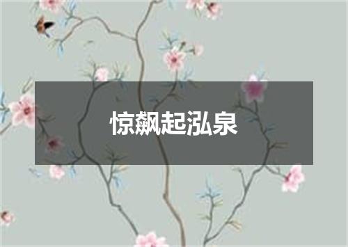 惊飙起泓泉