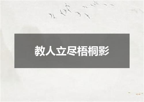 教人立尽梧桐影