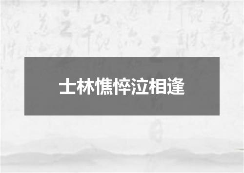 士林憔悴泣相逢