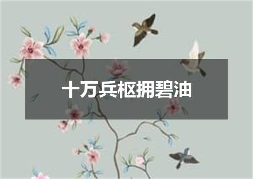 十万兵枢拥碧油
