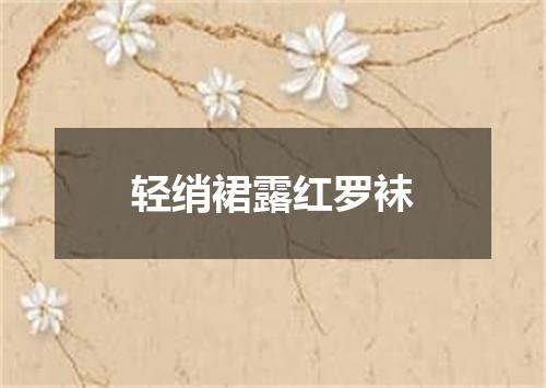 轻绡裙露红罗袜