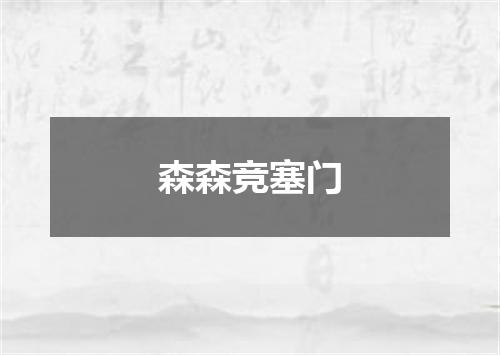 森森竞塞门