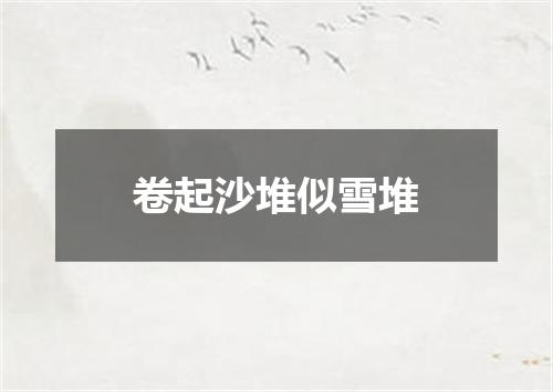 卷起沙堆似雪堆