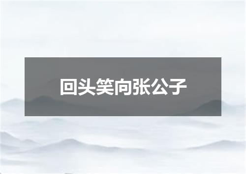 回头笑向张公子