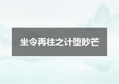 坐令再往之计堕眇芒
