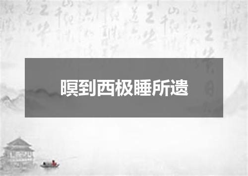 暝到西极睡所遗