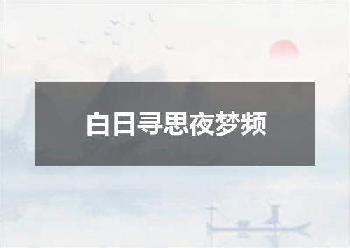 白日寻思夜梦频