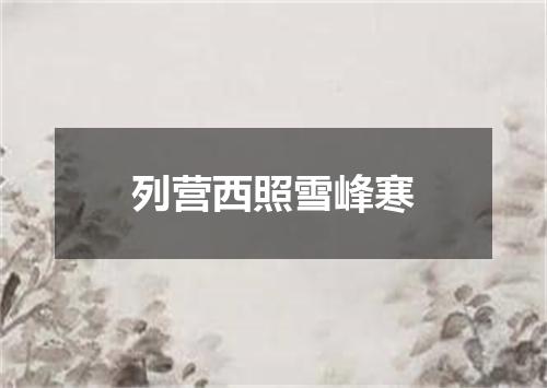 列营西照雪峰寒