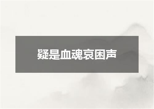疑是血魂哀困声