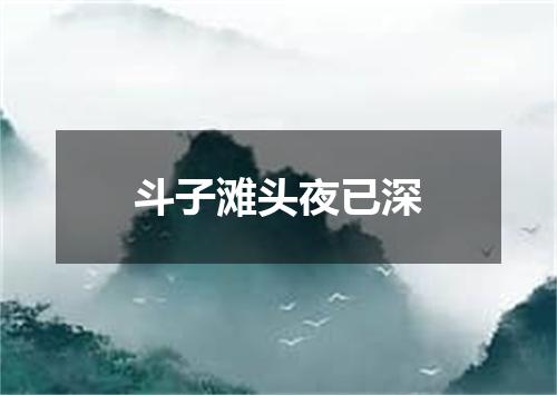 斗子滩头夜已深