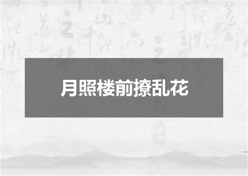 月照楼前撩乱花