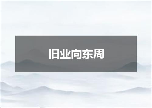 旧业向东周