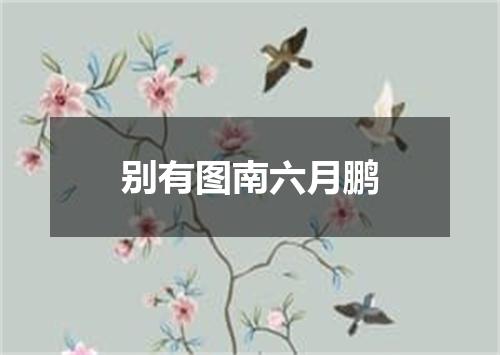 别有图南六月鹏