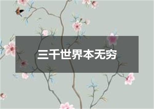 三千世界本无穷