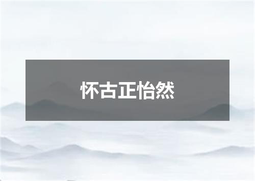 怀古正怡然