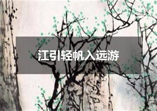江引轻帆入远游