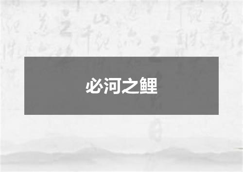 必河之鲤
