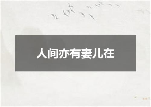人间亦有妻儿在