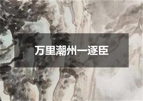 万里潮州一逐臣