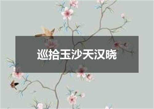 巡拾玉沙天汉晓