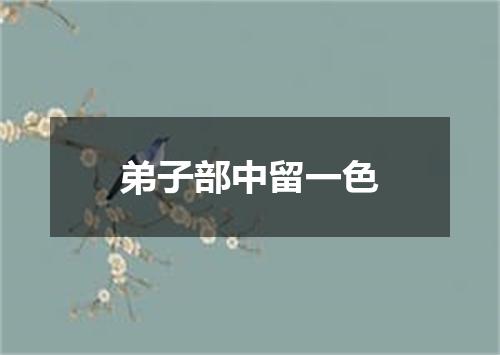 弟子部中留一色