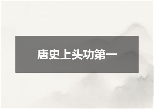 唐史上头功第一