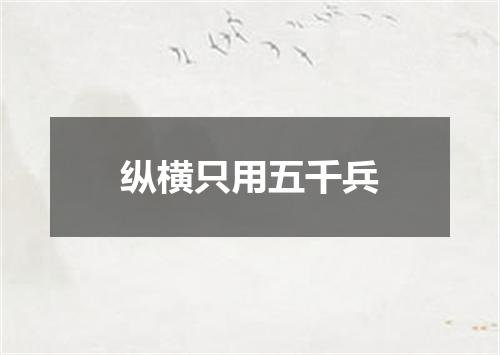 纵横只用五千兵