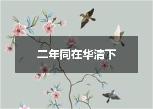 二年同在华清下