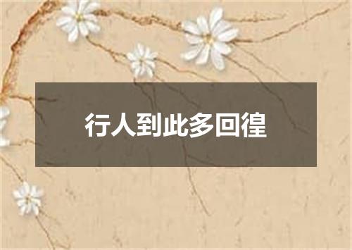 行人到此多回徨