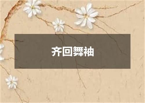齐回舞袖
