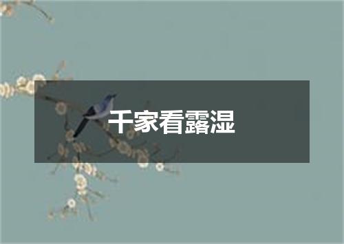 千家看露湿