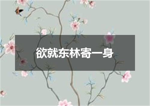 欲就东林寄一身