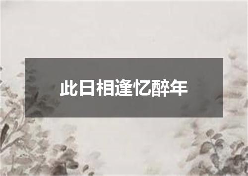 此日相逢忆醉年