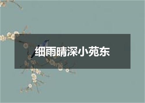 细雨晴深小苑东