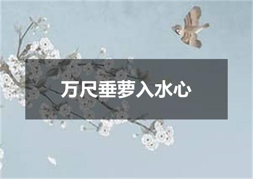 万尺垂萝入水心